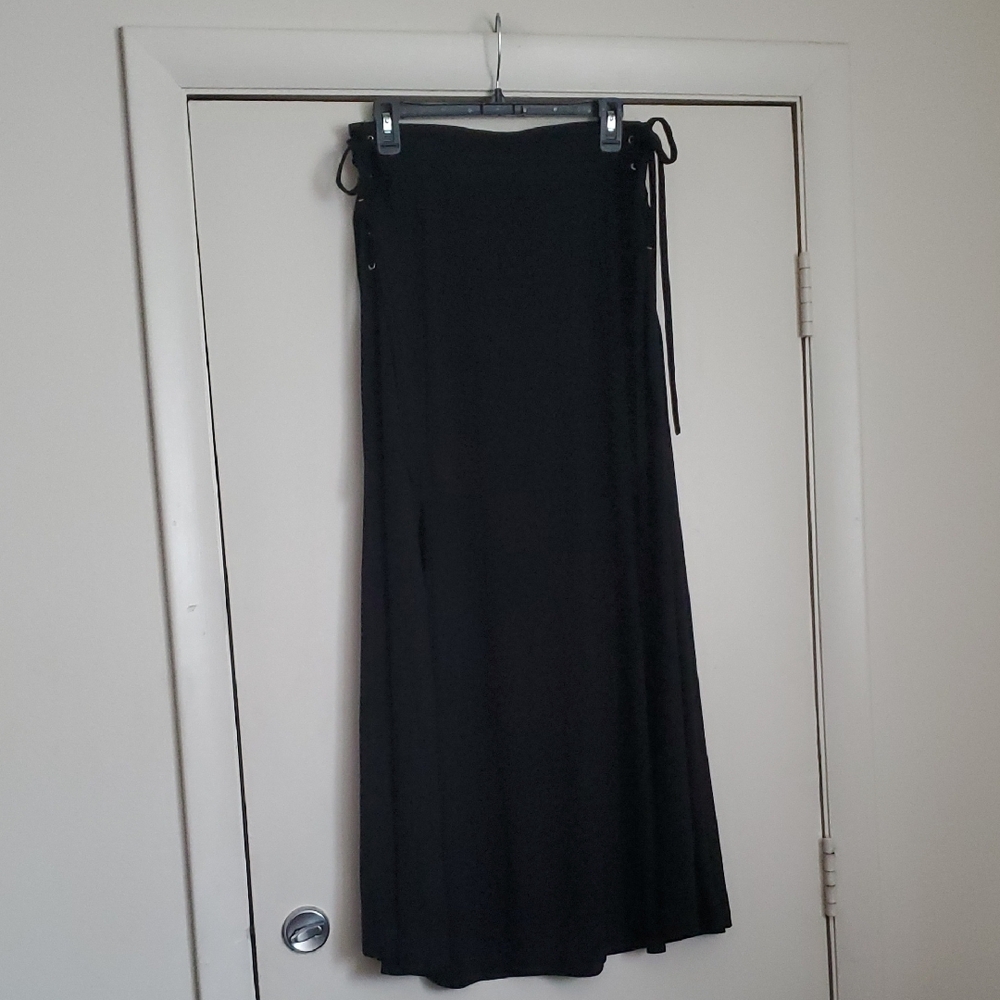 Social Collision Black Maxi Skirt